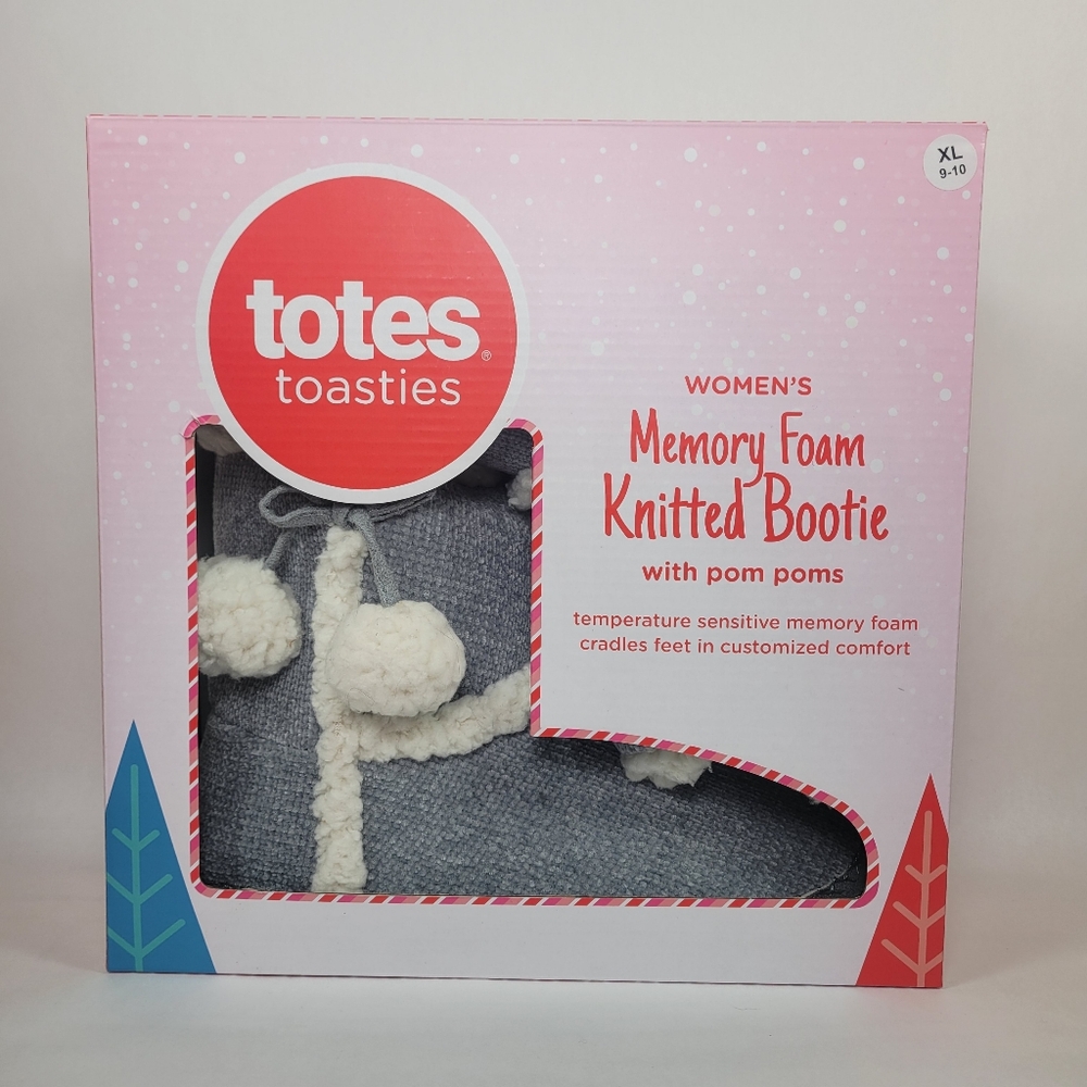 *New* Totes Memory Foam Knitted Booties